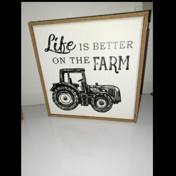 Farmhouse Country Theme Home Decor Set of (3) Plaques NWOT Rustic - Picture 6 of 8